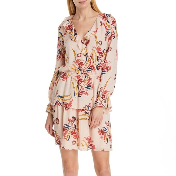 Joie Nour Floral Silk dress Size M